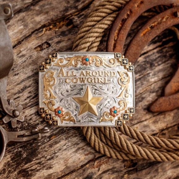 Cowgirl Belt Buckle - Western Buckles Gallery